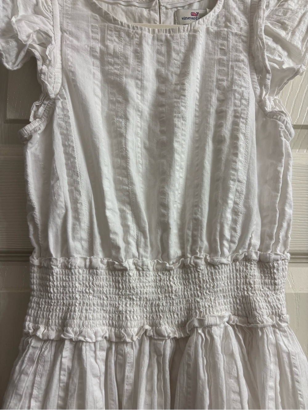 Vineyard Vines Girls' White Ruffle-Sleeve Sundress - Picture 3 of 6